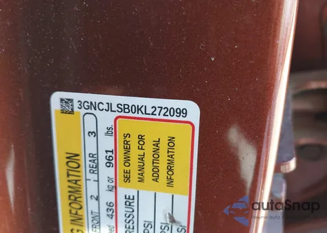 2019 Chevrolet Trax Lt из США, поврежденный, VIN 3GNCJLSB0KL272099